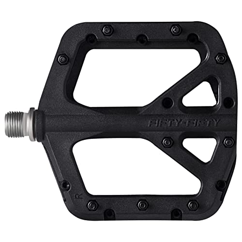 FIFTY-FIFTY Mountain Bike Pedals, Non-Slip MTB Nylon Composite, 9/16" Bicycle Pedals, Lightweight and Wide Flat Platform (Black) by FIFTY-FIFTY - Used condition - US$33.85