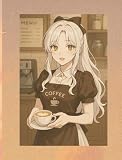 Celestia, Goddess Of Light Journal/notebook/diary: Cafe waitress animation/anime style (character from 'The Goddess Wants A Stress Free Life' Storybook)