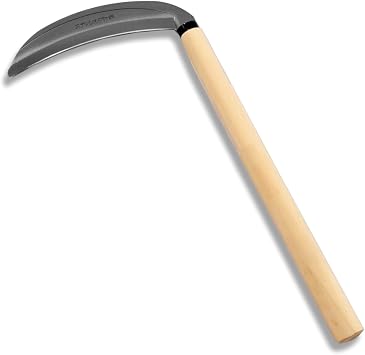 KAKURI Grass Sickle Garden Tool 7.6", Japanese Style Kama Weeding Sickle, Stainless Steel Blade