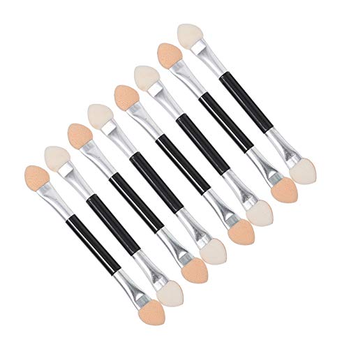 FOMIYES 20-Pack Double-Sided Makeup Brushes - Soft Latex Tip Eyeshadow Applicators for Travel, Stage & Daily Use | Reusable & Washable Design for Professionals & Beginners