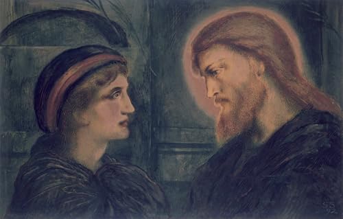 Le Christ et la jeunesse de Siméon affiche imprimée sur toile 60x90cm pour mur