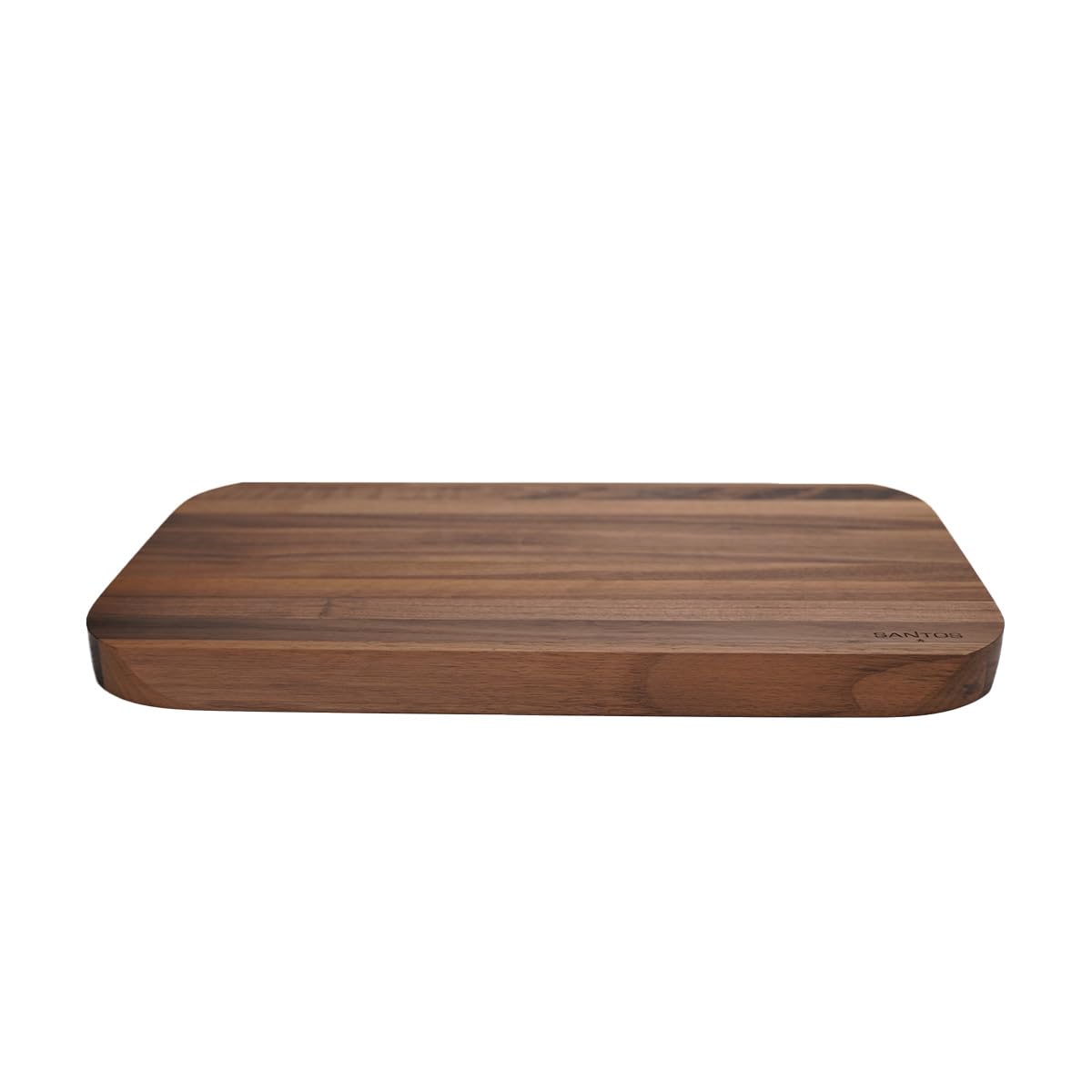 SANTOS Schneidebrett Walnussholz 50x30x3cm – Küchenbrett massiv & antibakteriell – Hackbrett & Servierplatte – edles Holzbrett Made in Italy