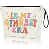 Virfuntaki Gymnast Makeup Bag IN MY GYMNAST ERA Singer Fans Travel Cosmetic Bag Gymnastics Accessories Vacation Travel Organizer Zipper Pouch Gymnastics Gifts for Girls Women