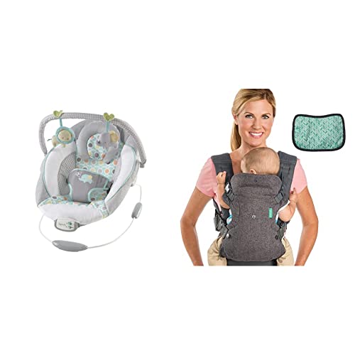 Ingenuity & Infantino Flip Advanced 4-in-1 Carrier with Bib - Ergonomic, Convertible, Face-in and Face-out Front and Back Carry for Newborns and Older Babies, 8-32 lbs / 3.6-14.5 kg
