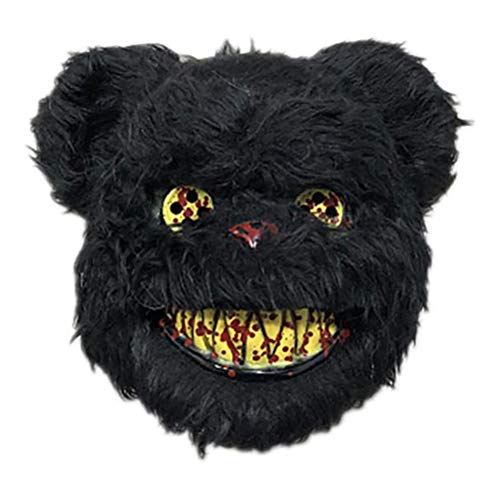 Masque en peluche pour Halloween - Motif : lapin et ours - Pour Halloween - Pour carnaval ou fête Cover