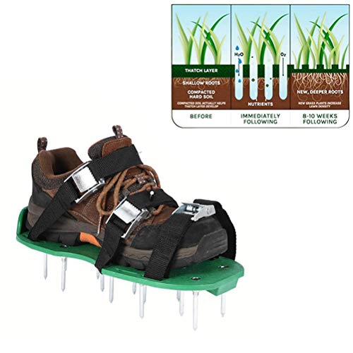 Lawn shoes Buckles made of zinc alloy with adjustable straps Resistant Soil Nails Lawn Shoes for grass, garden, yard, soil