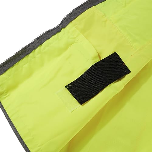 SV2700, Class 2, Hi-Vis Neon Green/Yellow Zipper Safety Vest Reflective Strips w/Orange Binding, 9 Pockets (IPAD) 6