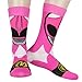 Hyp Power Rangers Men's Ranger Big Face Color-Inspired 6-Pack Mid-Calf Crew Socks Shoe Size 6-12