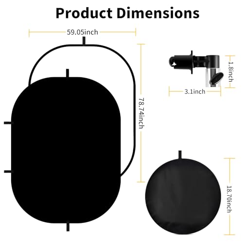 Meking fondo fotográfico 5x6.6ft negro y blanco miniatura 5