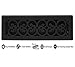 Decor Grates ST414 Scroll Design Floor Register, 4x14 Inches, Textured Black