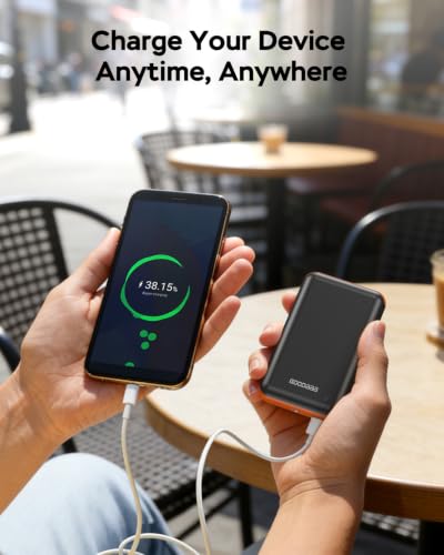 Image of GOODaaa Portable Charger, 10000mAh Power Bank Built in Cables, 3 Outputs 1 Inputs for All Mobile Devices Slim Charging Bank, Small Thin Phone Charger, Airline Approved Travel Slim Compact Battery Pack