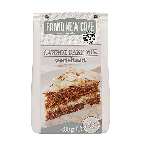 BrandNewCake® Mezcla para Pastel de Zanahoria 400gr - Sin Gluten - Fácil de Preparar