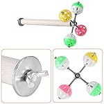 Stand Perch Toy with Rotating Balls for Birds, Parakeets, Budgies, Cockatiels, Parrots, Budgerigars, Conures, Parrotlets, Ringnecks, Lovebirds (1Pcs) - Image 3