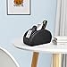 Fintie Remote Control Holder, 5 Compartments Vegan Leather TV Remoter Caddy Desktop Organizer Makeup Brush Holder Storage Fits TV Remotes, Media Controllers, Office Supplies(Black)