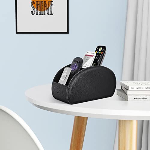 Image of FINTIE Remote Control Holder with 6 Compartments Vegan Leather