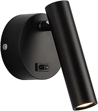 Lâmpada de parede moderna LED de 3W para cabeceira de cama sala de leitura arandela de parede luminárias de parede para quarto luz de parede para sala de estudo (Black,Warm light)