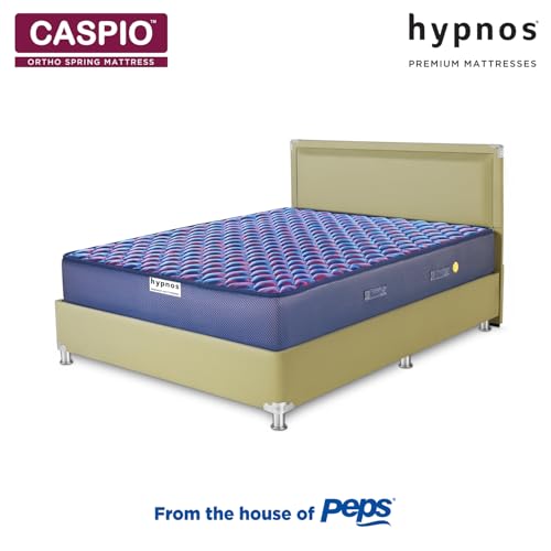 Image of Hypnos Caspio Ortho 10 Inch Medium Firm Queen Size Bonnell Spring Mattress Navy Blue (72X66X10)