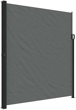 vidaXL Retractable Side Awning Anthracite 86.6" x196.9