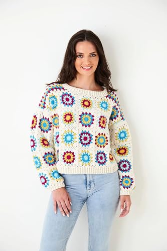 King Cole Ladies Double Knit Crochet Pattern Easy Jumper & Capped Sleeve Top (5944), Multicolor, 28'' - 54''