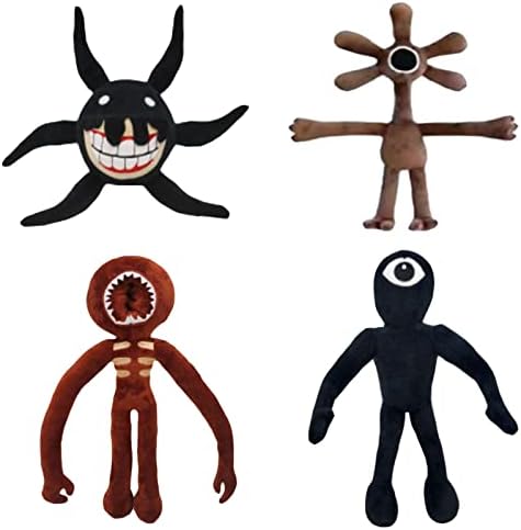 Xuspuqon 4 Pcs Doors Plush Toys New Monster Horror Games Cute Night Stuffed Doll, 12 inch Plushies Best Gifts for Fans Kids Students Birthday Thanksgiving Christmas