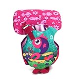 Pescado con Huella Salvavidas para niños de 4 a 10 kg Alrededor del Cuello Equipo de Entrenamiento de natación de Chaleco de natación Purple