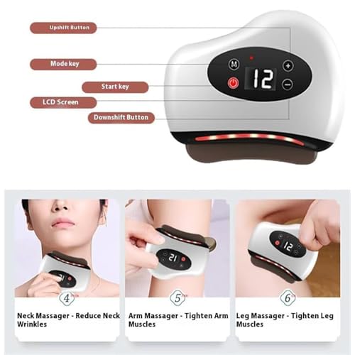 Fasciitise Plantar | Rascador de pies 4 en 1 con luz LED con calefacción | Masaje de tejido profundo con calor y vibración para plantas de pies, piernas, cuello, espalda | de la fatiga y - imagen 3