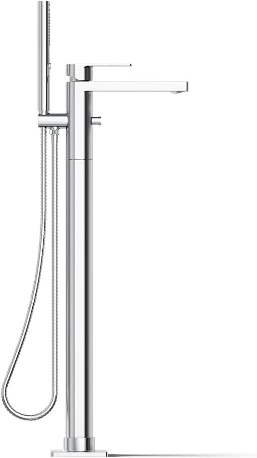 Kohler T23492-4-CP Parallel™ Floor-mount bath filler trim