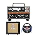 Orange Micro Dark Terror Hybrid Amp Head Mini Stack Combo w/ Cabinet and Speaker Cable, Black