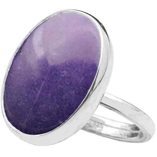 Natural Amazonite Crystal Ring Anti-Tarnish 925 Sterling Silver Oval Solitaire Gemstone Dainty Perseverance Crystal Virgo Wealth Statement Ring Handmade Turkish Fine Jewelry
