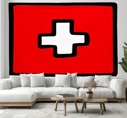 Tapisserie Suisse GLCWARM 70x90 drapeau en polyester lavable