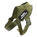 Custom Tactical Dog Harness with Personalize Name and Phone Number Tag, Adjustable Training Vest for Medium Large Pets(Green,S)