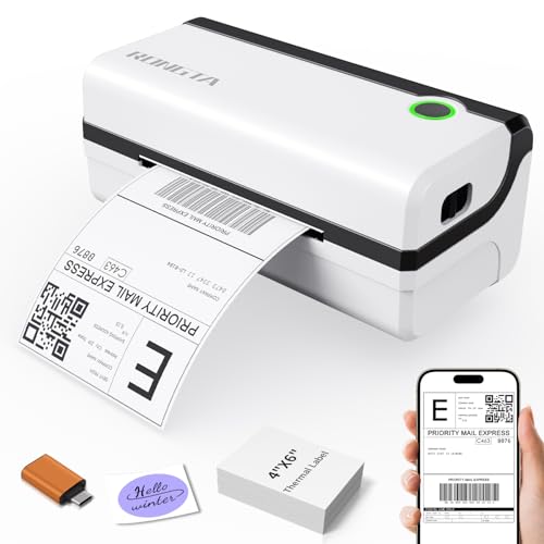 Rongta Bluetooth Thermal Shipping Label Printer, Wireless 4x6 Shipping Label Printer for Packages, Support Android&iPhone and Windows, Widely Used for Amazon, Ebay, Shopify, Etsy, USPS