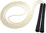 Super langes 3 Meter Springseil mit Bambusperlen, einstellbare Länge, schnelles, kostenloses, segmentiertes, rutschfestes Griff Springseil, Kunststoff Springseile für das Trainingstraining Beige