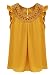 Choies Women's Chiffon Lattice Ruffle Trims Keyhole Back Blouse