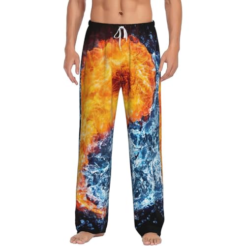 Pantalon de pyjama Yin Yang pour homme en polaire avec poches