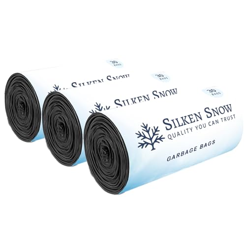 Image of Garbage Bags Medium Size, 19x21 Inches, Biodegradable Dustbin Bags Medium, Polythene Trash Bag For Home, Office, Kitchen, Restaurants, Plastic Dust Bin Cover, 30 Bags Per Roll (Pack of 3)