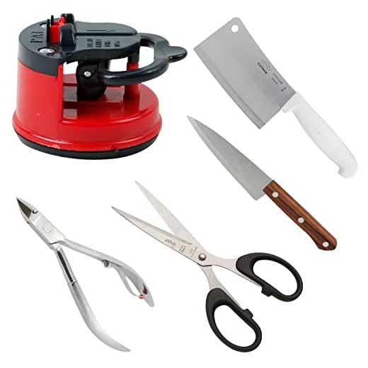 Amolador Afiador De Facas Tesouras e Canivete Com Ventosa