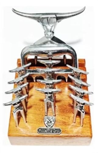 Kit Garra De Urso Garfo Tridente Churrasco Petisco Com Suporte