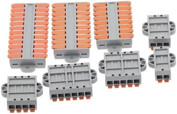 40A Fast Docking Conductor Wire Connectors Fixing Hole Cable Wiring Connector Push-in Terminal Block 0.5-6.0mm²(5P)