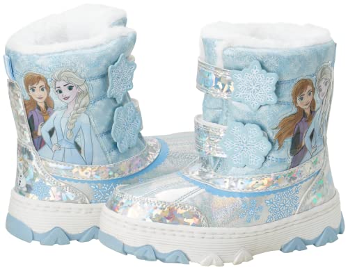 Disney Frozen Elsa and Anna Snowflakes - Girls Insulated Warm Waterproof Winter Snow Boots (Toddler-Little Kid)3