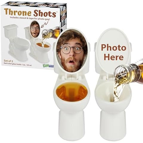 Funwares Toilet Shot Glass Set Cover