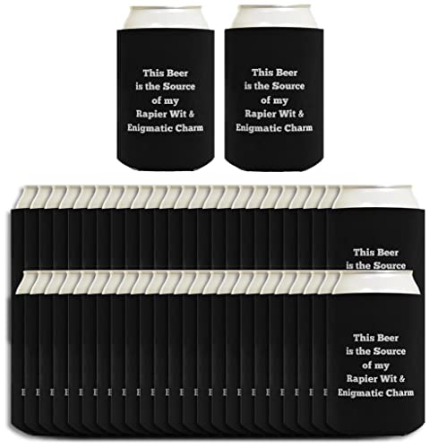 Personalized Wedding Party Favors Add Your Text Personalized Can Coolie Any Text Your Text 48 Pack Can Coolie Drink Coolers Coolies Black #TOP1