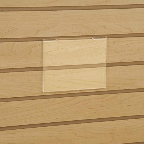 Econoco Retail Acrylic Vertical Sign Holder For Slatwall/Gridwall, 5-1/2" Width X 7" Height, Clear (Pack Of 24), Model Number: Hp/Sg57V #TOP1