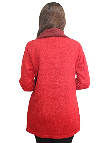 Image of Matelco Womens Woollen Collared Coat Cardigan
