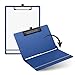 Produktbild SAX Faltbares Klemmbrett, Blaubeere, Clipboard, A4 auf A5, hoch- und Querformat, ideal für Reisen und Business, für 30 Blatt, inkl. elastischem Verschlussband und Stiftschlaufe, langlebig & stoßfest