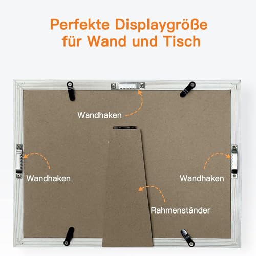 HALAMODO Baby Handprint Kit & Footprint Kit Clay Picture Frame for Newborn Hand Foot Impression Photo Keepsake Best Shower Gifts for Newborn Baby Boys and Gorls Unique White Foot Print