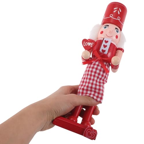 Figurines Casse-Noisette Bois Cœur : Cadeau Idéal de Saint-Valentin - 5