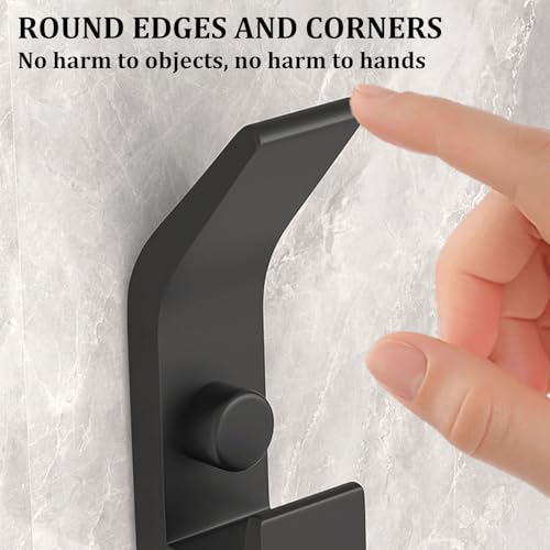 5 Stück Garderobenhaken, Space Aluminium Material Kleiderhaken Gestanzte Oder Stanzfreie Installation, Garderobenhaken Schwarz, Kleiderhaken Garderobe für Schlafzimmer Badezimmer Wohnzimmer Eingänge