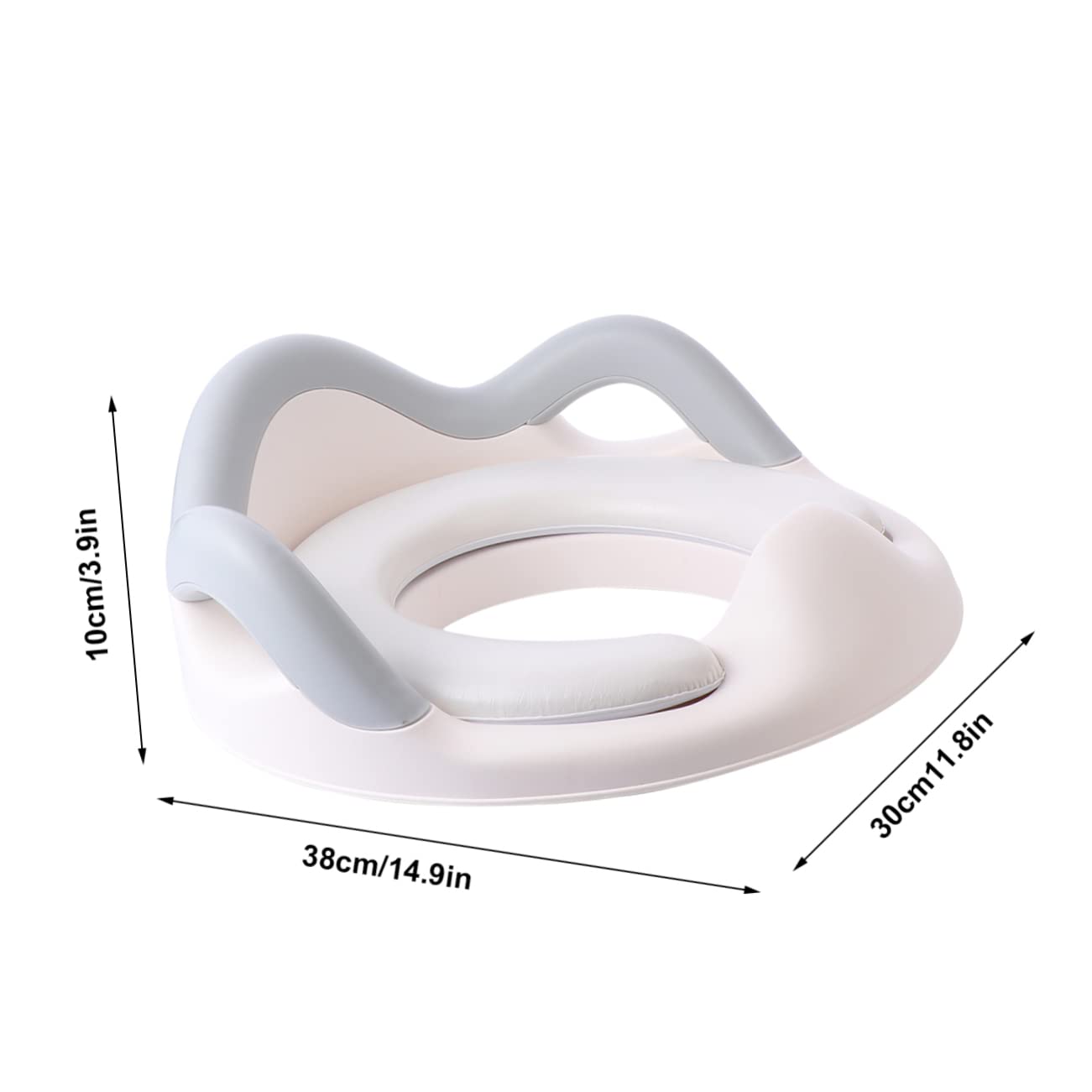 Asiento de Entrenamiento Baño para Niños Pequeños Blanco | Plástico Anti-slip, Uso Seguro, para Toddler y Niños, Formato Anillo Portátil