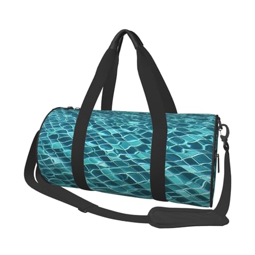 Sac de sport léger en toile noir pour piscine et voyage week-end